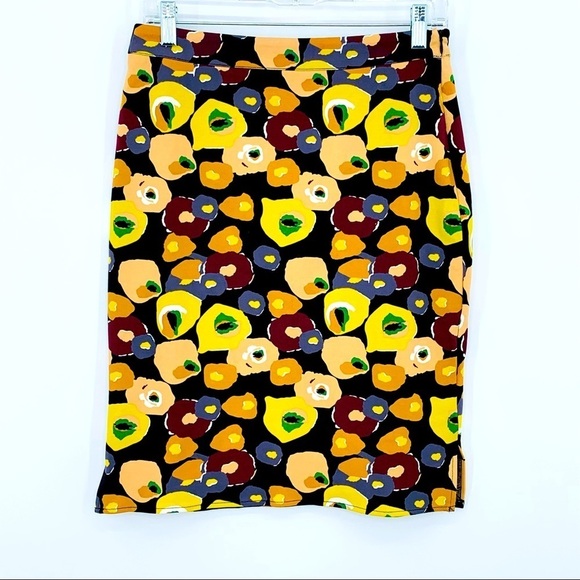 ModCloth Abstract Floral Multicolor Midi Skirt - Picture 1 of 9
